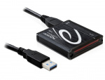 DeLOCK minnekortleser, USB 3.0, microSD/SDHC/SDXC, CF, MS. MMC (91704)