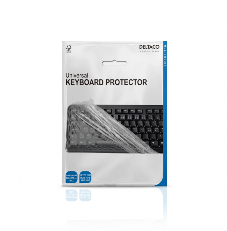 DELTACO Støv- og sølbeskyttelse for alle typer tastaturer (TB-1N)