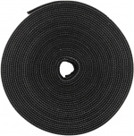 Kardborrband, 5m, 10mm, Svart