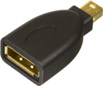 DELTACO Mini DisplayPort ha til DisplayPort ho, svart (MDP-DP) DELTACO Mini DisplayPort ha til DisplayPort ho, svart (MDP-DP)