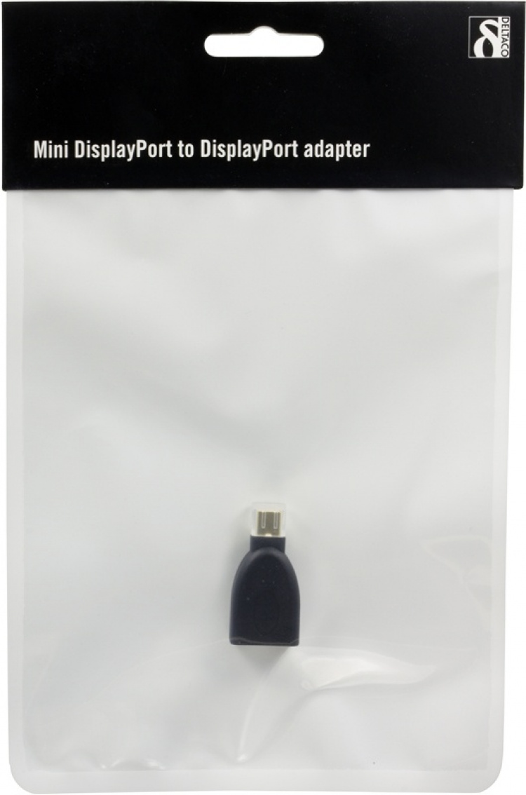 DELTACO Mini DisplayPort ha til DisplayPort ho, svart (MDP-DP) DELTACO Mini DisplayPort ha til DisplayPort ho, svart (MDP-DP)