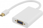 DELTACO mini DisplayPort till VGA-adapter med ljud, 0,25m, vit (DP-VGA14) DELTACO mini DisplayPort till VGA-adapter med ljud, 0,25m, vit (DP-VGA14)