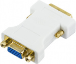 DELTACO DVI adapter analog DVI - analog VGA, ha - ho, vit DELTACO DVI adapter analog DVI - analog VGA, ha - ho, vit