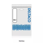 DELTACO apparatadapter, IEC C14 hane till CEE 7/4 (Schuko) hona, 20 cm