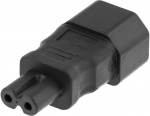 DELTACO Sr÷madapter, IEC 60320 C14 till IEC 60320 C7, 250V/2,5A, svar