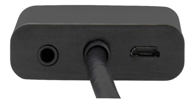 DELTACO HDMI til VGA-adapter, 19-pin ha - 15-pin+3,5mm, 0,2m, svart DELTACO HDMI til VGA-adapter, 19-pin ha - 15-pin+3,5mm, 0,2m, svart