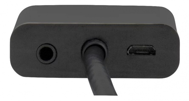 DELTACO HDMI til VGA-adapter, 19-pin ha - 15-pin+3,5mm, 0,2m, svart DELTACO HDMI til VGA-adapter, 19-pin ha - 15-pin+3,5mm, 0,2m, svart