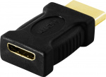 DELTACO HDMI-adapter,mini HDMI input t HDMI output,19-pin,gullbelagt