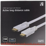 DELTACO HDMI-kabel, aktiv, ha-ha, 1080p, v1.4, 15m, vit