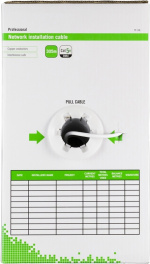 DELTACO UTP installasjonskabel Cat5e 305m boks,hvit