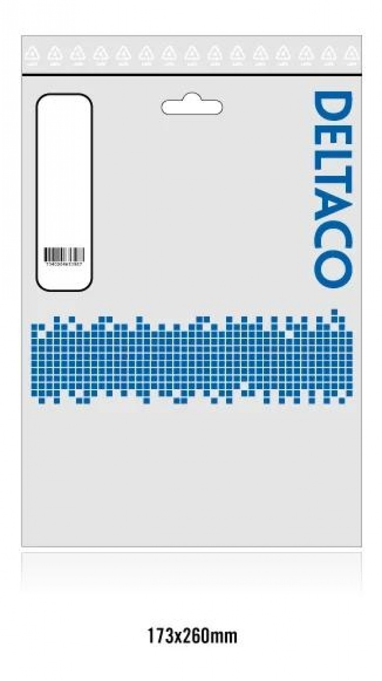 DELTACO S/FTP Cat6 patchkabel, LSZH, 1m, grå (SFTP-61H)