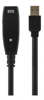 DELTACO aktiv USB 3.0-forlengelseskabel, Typ A ha - hu, 2m, blå
