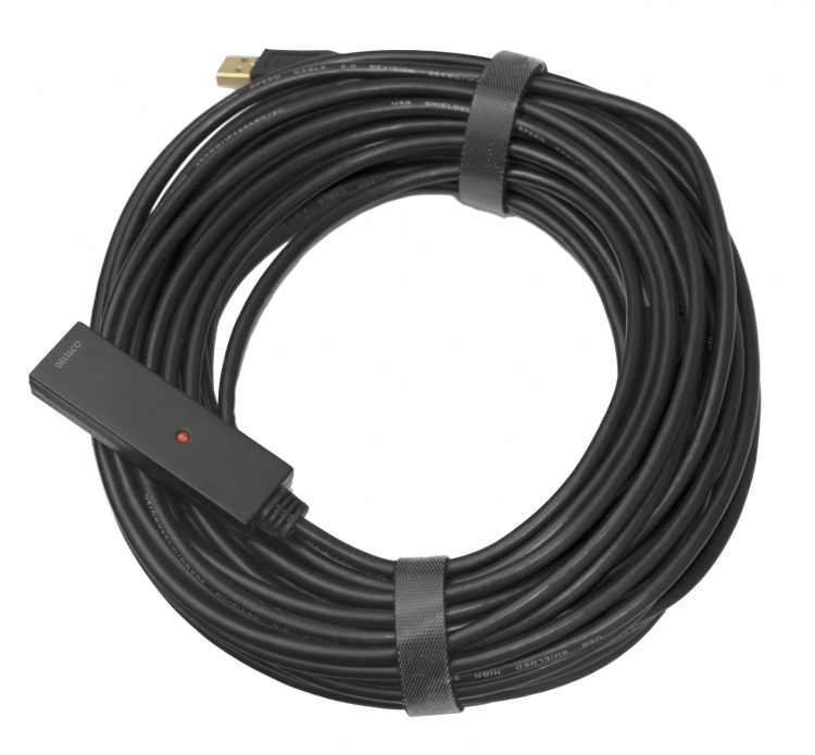 DELTACO USB forlengningskabel, aktiv,USB 2.0,20m