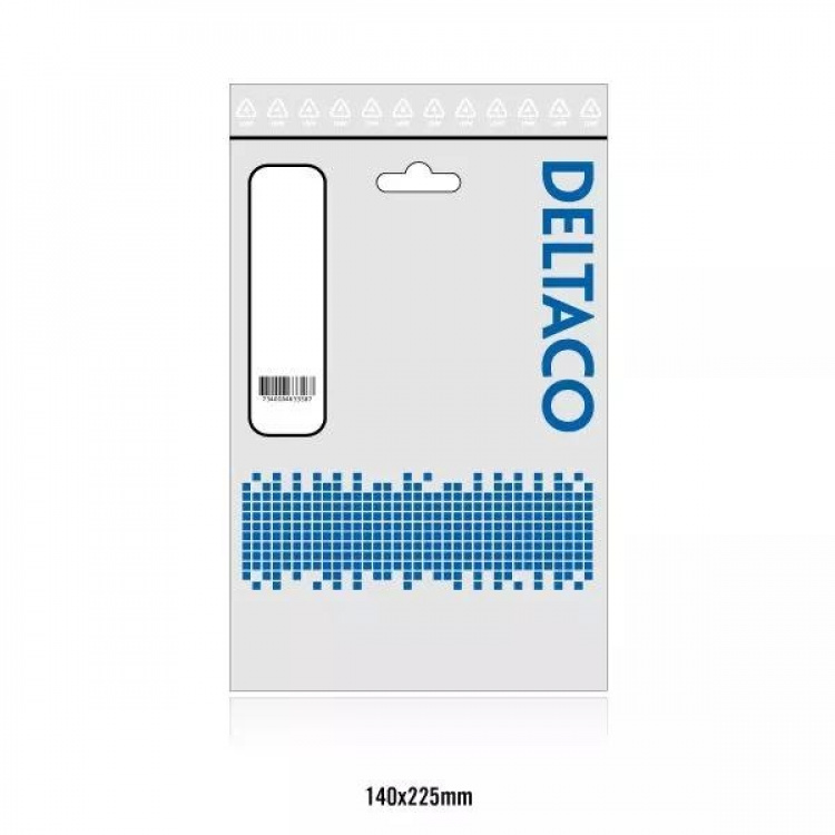 DELTACO USB 2.0 type A til Micro-B USB, 5-pinners, 0,25 m, svart (USB-299S)