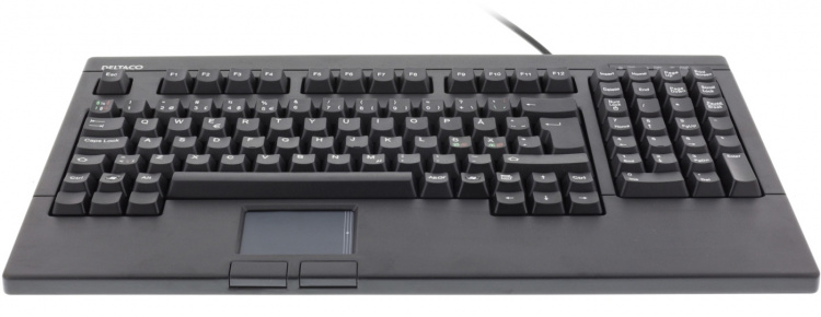 Tangentbord med touchpad, SV, USB, svart