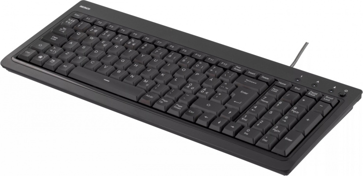 DELTACO tastatur med bakgrunnsbelysning, USB, blått lys, svart DELTACO tastatur med bakgrunnsbelysning, USB, blått lys, svart
