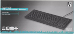 DELTACO tastatur med bakgrunnsbelysning, USB, blått lys, svart DELTACO tastatur med bakgrunnsbelysning, USB, blått lys, svart