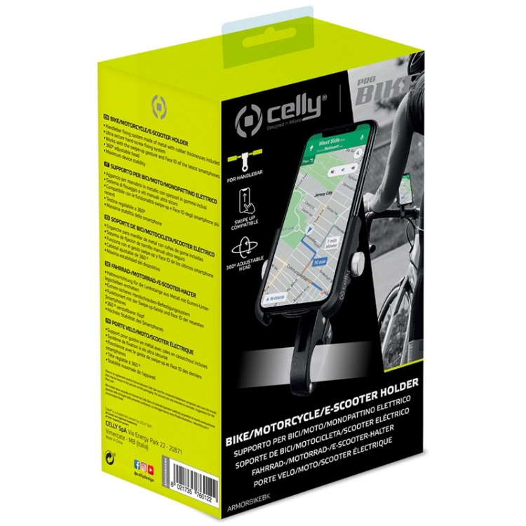 Celly Mobiltelefonholder i metall for sykkel