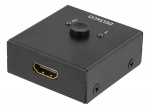 DELTACO Dubbelriktad HDMI-switch, 1-2 eller 2-1, manuell, svart