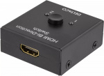 DELTACO Dubbelriktad HDMI-switch, 1-2 eller 2-1, manuell, svart