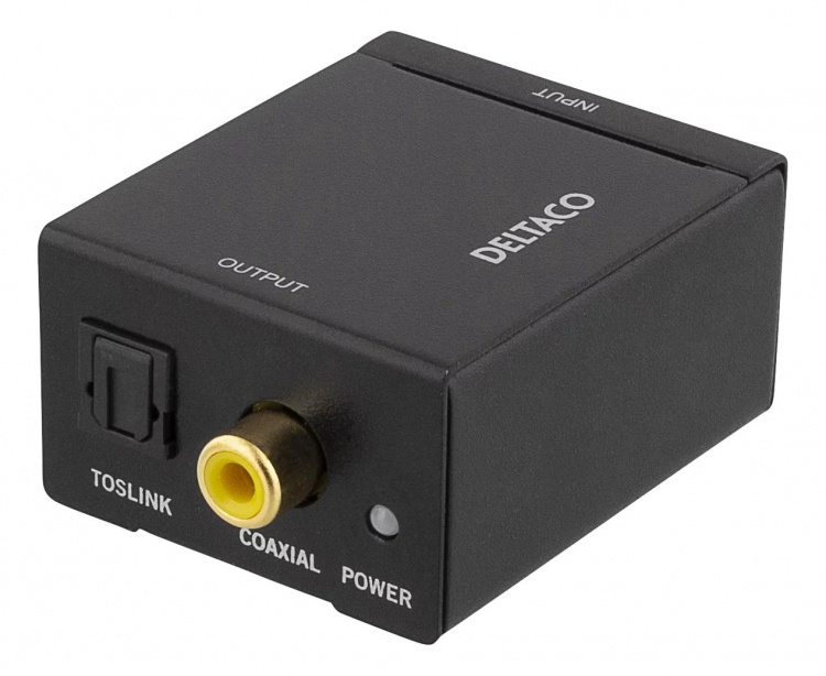 DELTACO analog til digital lydomformer, 2xRCA, S/PDIF, svart (AN-DG) DELTACO analog til digital lydomformer, 2xRCA, S/PDIF, svart (AN-DG)
