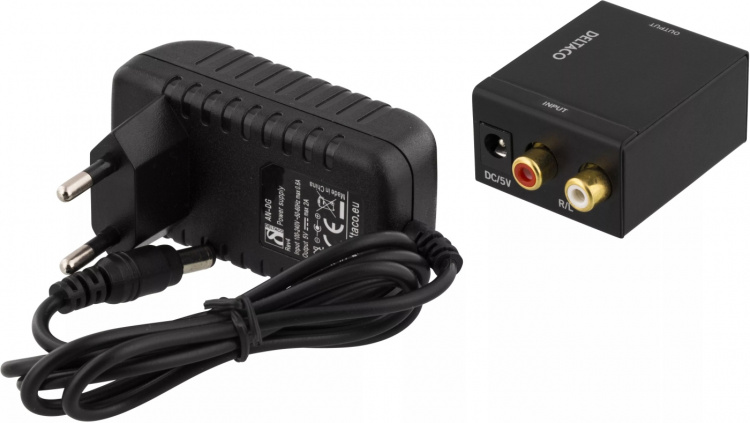 DELTACO analog til digital lydomformer, 2xRCA, S/PDIF, svart (AN-DG) DELTACO analog til digital lydomformer, 2xRCA, S/PDIF, svart (AN-DG)