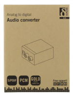 DELTACO analog til digital lydomformer, 2xRCA, S/PDIF, svart (AN-DG) DELTACO analog til digital lydomformer, 2xRCA, S/PDIF, svart (AN-DG)