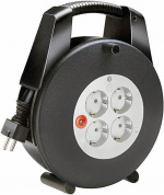 Brennenstuhl kabeltrommel 4xCEE 7/4, 1xCEE 7/7, IP 44, bryter, 5m, svart (1092200)
