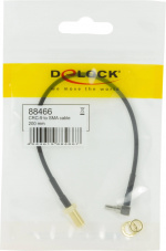 DeLOCK adapter, CRC-9 ha vinklet 90 - rett SMA ho, 0,2m, svart (88466)