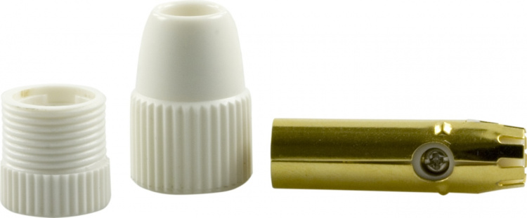 DELTACO antennekontakt, 9,5 mm hann, skruemontert, gullbelagt kont. (DEL-664)