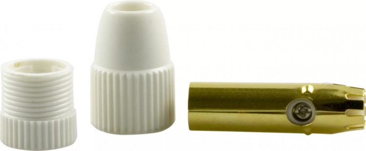 DELTACO antennekontakt, 9,5 mm hann, skruemontert, gullbelagt kont. (DEL-664)