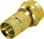 DELTACO F-kontakt, hann, 6,2 mm RG59/antennekabel, skruemontert, gullbelagte kontakter (DEL-653)