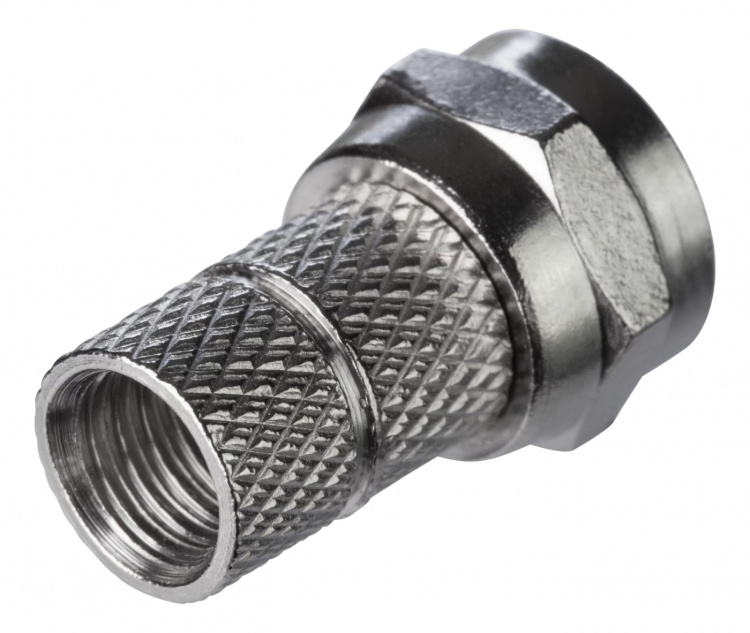 DELTACO F-kontakt, hann, 6,2 mm RG59/antennekabel, skruemontert, gullbelagte kontakter (DEL-653)