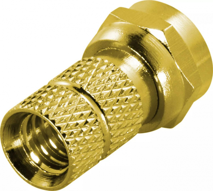 DELTACO F-kontakt, hann, 6,2 mm RG59/antennekabel, skruemontert, gullbelagte kontakter (DEL-653)