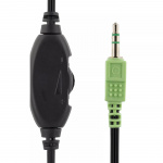 DELTACO hodetelefoner med volumkontroll, 1x 3,5mm, ca 2m kabel