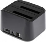 DELTACO USB 3.0 dockningsstation med kloning, 2x2,5/3,5