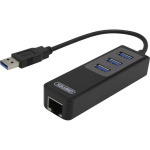 DELTACO nettverksadapter, 1xGigabitRJ45, 1xUSB3 A ha, 3x USB3 ho DELTACO nettverksadapter, 1xGigabitRJ45, 1xUSB3 A ha, 3x USB3 ho