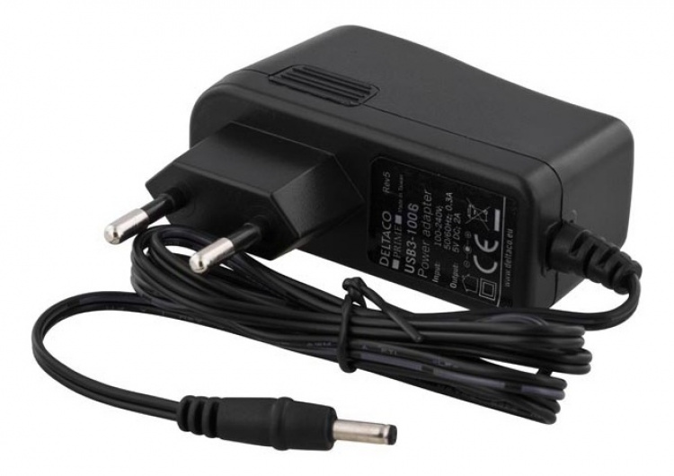 DELTACO aktiv USB 3.0-forlengelseskabel, Typ A ha - hu, 10m, svart