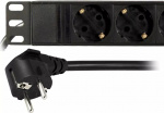 DELTACO Strømskinne med 10xCEE 7/4-kontakter, 1xCEE 7/7, 0,501m 1U,3m, svart (GT-8635)