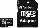 Verbatim microSDHC, 16 GB, klasse 10, inkl adapter (44082)