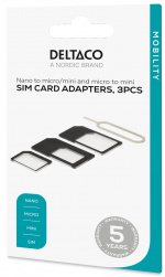 DELTACO SIM-kortsadapter, 3-pack DELTACO SIM-kortsadapter, 3-pack