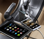 Technaxx bilholder for smarttelefoner + billader med 4x USB-port (TE08) Technaxx bilholder for smarttelefoner + billader med 4x USB-port (TE08)