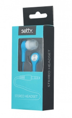 Setty hodetelefoner, in-ear, 3,5 mm, Blå