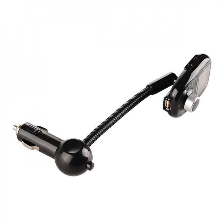 FM-sender med Bluetooth handsfree og billader, Svart