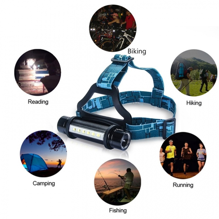 Hodelykt CREE T6 3W LED, 800lm Hodelykt CREE T6 3W LED, 800lm