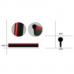 Fleksibel Universal dekorasjonslist 5m, Rød