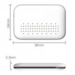 Mini Smart GPS-sporingsenhet, tagg, nøkkelfinner, Bluetooth, hvit