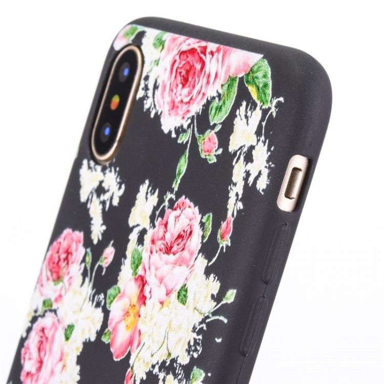 Bakdeksel til iPhone X/XS, Flowers Bakdeksel til iPhone X/XS, Flowers