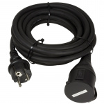LogiLink Forlengelseskabel jording utendørs, svart, 5 m