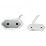 LogiLink Skjøteledning ujordet Euro hvit 3m